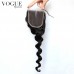 Brazilian Virgin Hair Loose Wave 4x4 Lace Closure With Baby Hair,Bleached Knots